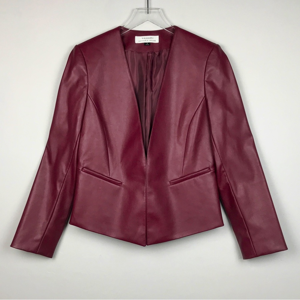 Tahari Arthur S. Levine Pleather Jacket